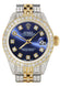 Womens Diamond Gold Rolex Watch | 26Mm | Blue Dial | Jubilee Band