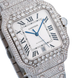 Cartier Santos WSSA0009 40MM White Dial With 17.96 CT Diamonds