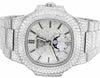 Steel Mens Patek Philippe Nautilus 5726/1A Pave Set VS Diamond Watch 34.65 Ct