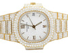 PATEK PHILIPPE NAUTILUS 3800 37MM WHITE DIAMOND DIAL WITH 17.82 CT DIAMONDS